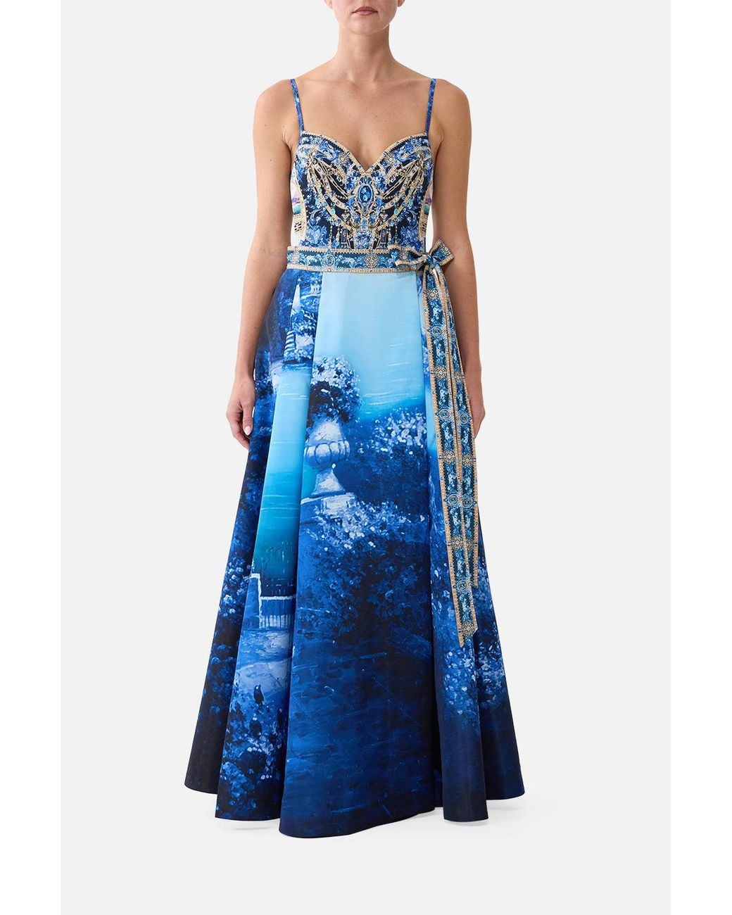Camilla Blue Maxi Wrap Skirt Sweet Sacré Bleu