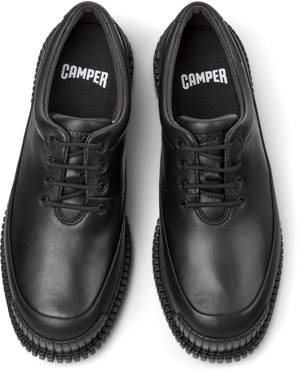 Camper Black Leather Lace-up Shoes