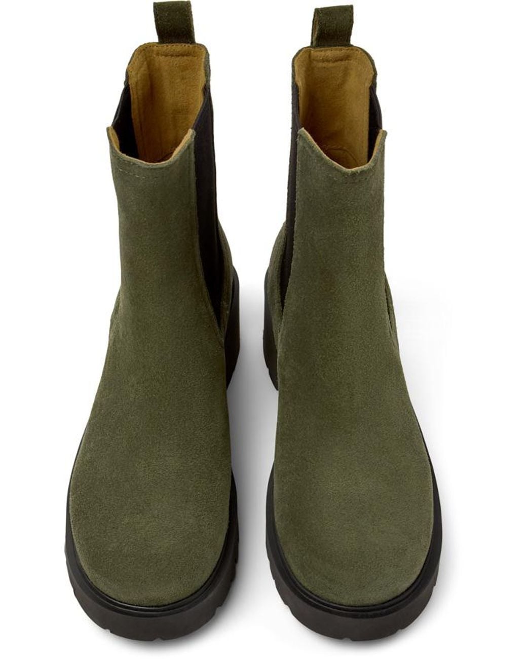 Camper Green Chelsea Boots
