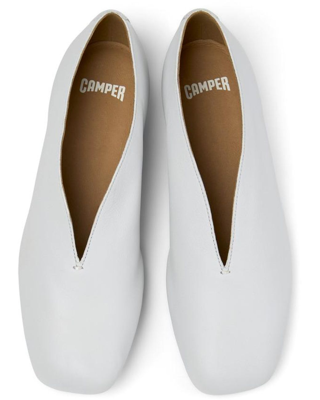 Camper White Ballerinas