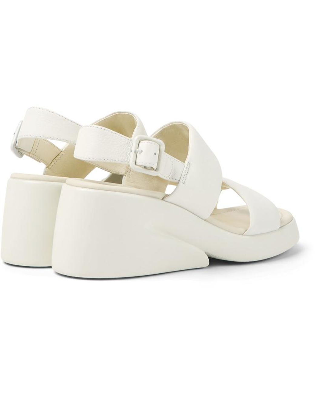 Camper White Leather Sandals