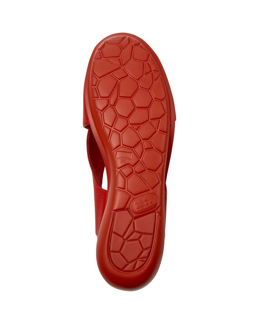 Camper Red Leather Sandals