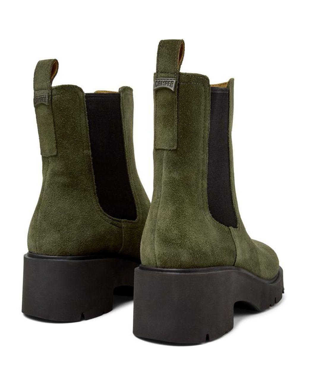 Camper Green Chelsea Boots