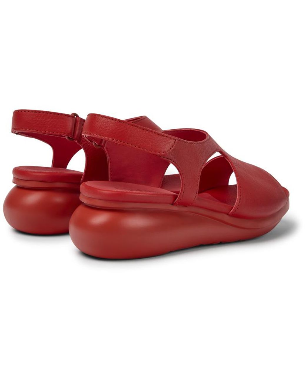 Camper Red Leather Sandals