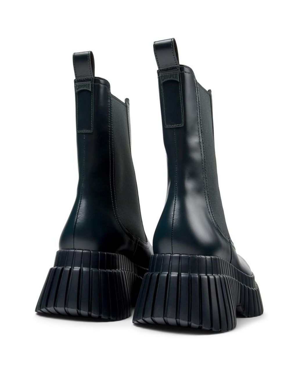 Camper Blue Bold Platform Leather Booties