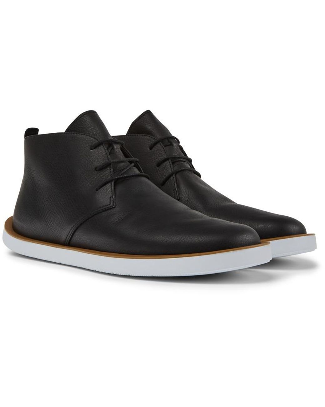 Camper Black Leather Shoes for men