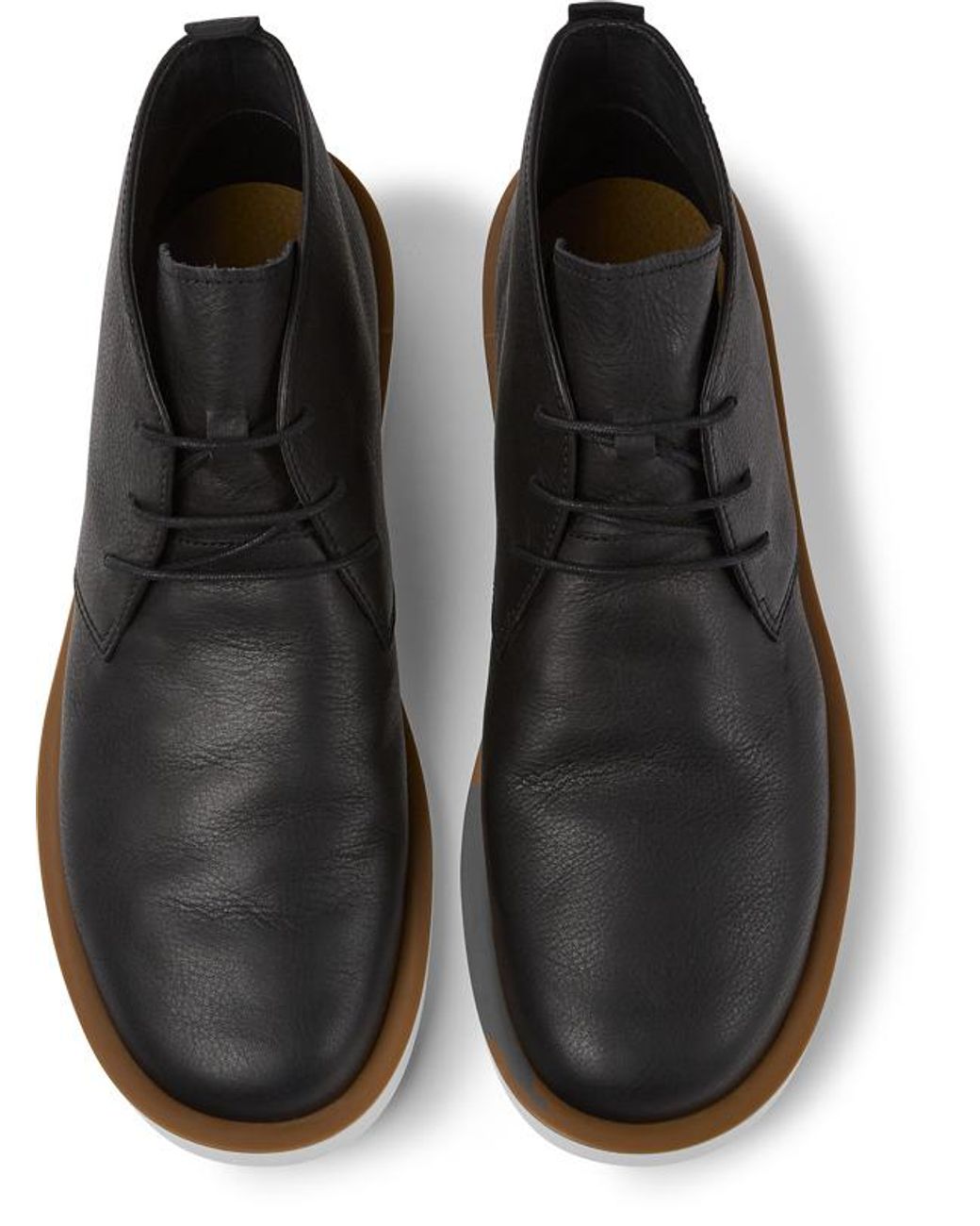 Camper Black Leather Shoes for men