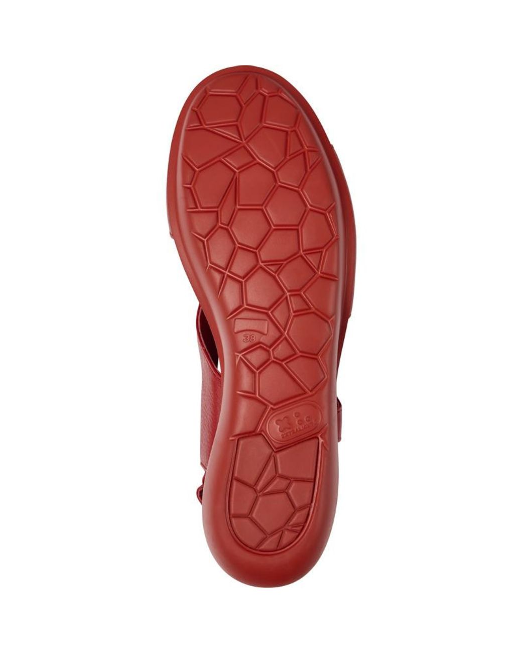 Camper Red Leather Sandals