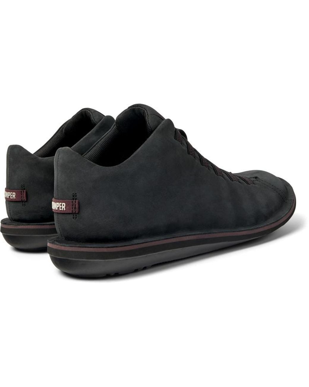 Camper Black Leather Ankle Boots for men