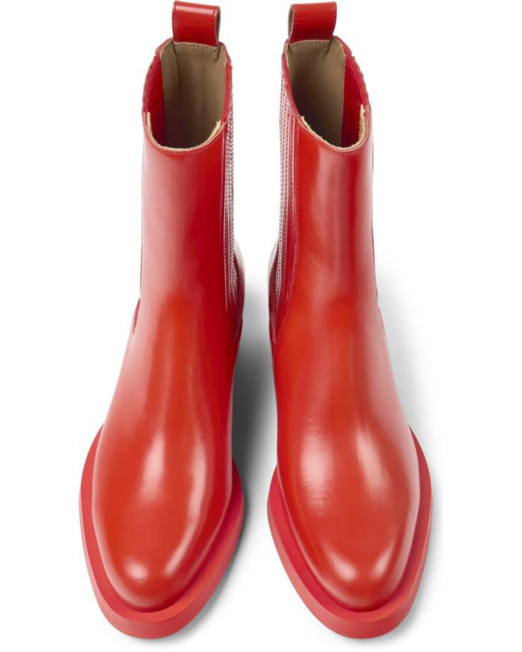 Camper Red Chelsea Boots 'Bonnie'
