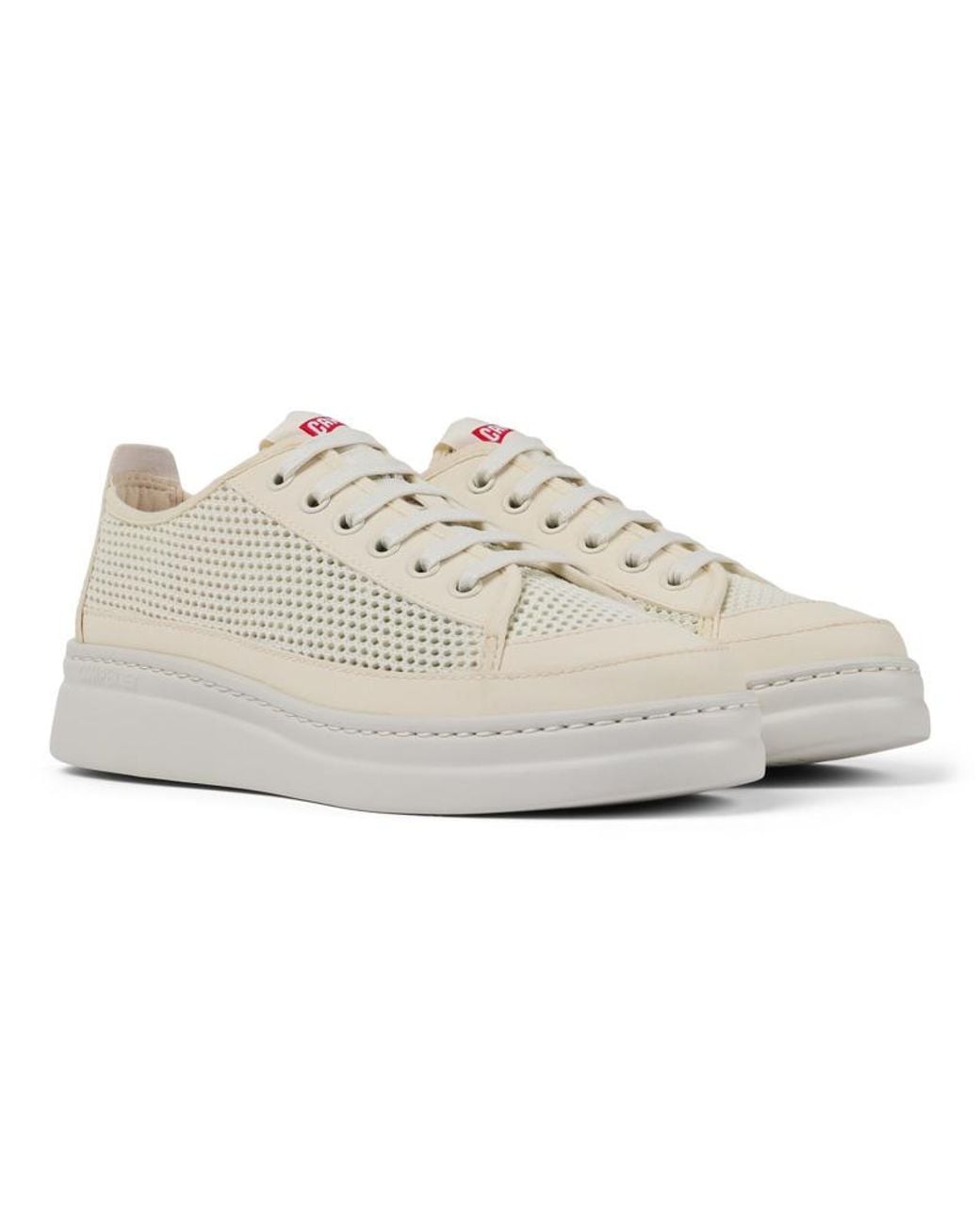Camper White Strobel Breathable Mesh Sneakers