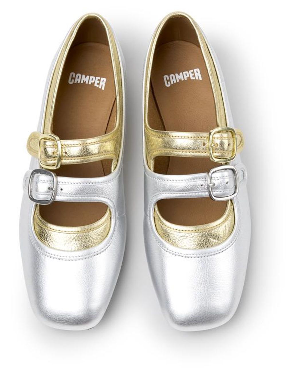 Camper White Ballerinas