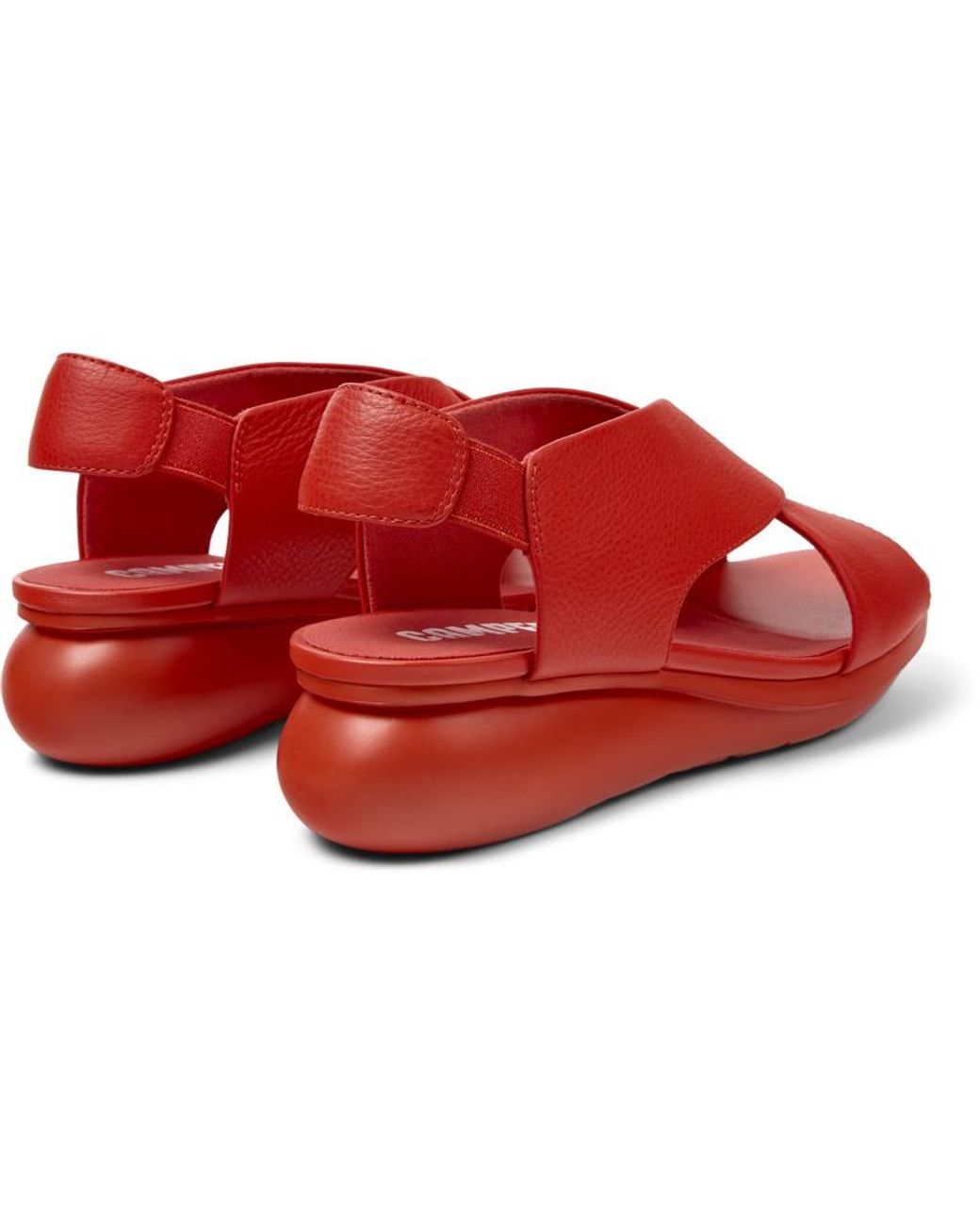 Camper Red Leather Sandals