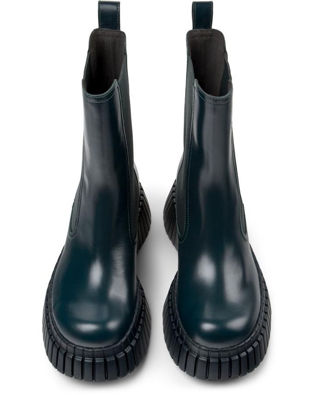 Camper Blue Bold Platform Leather Booties