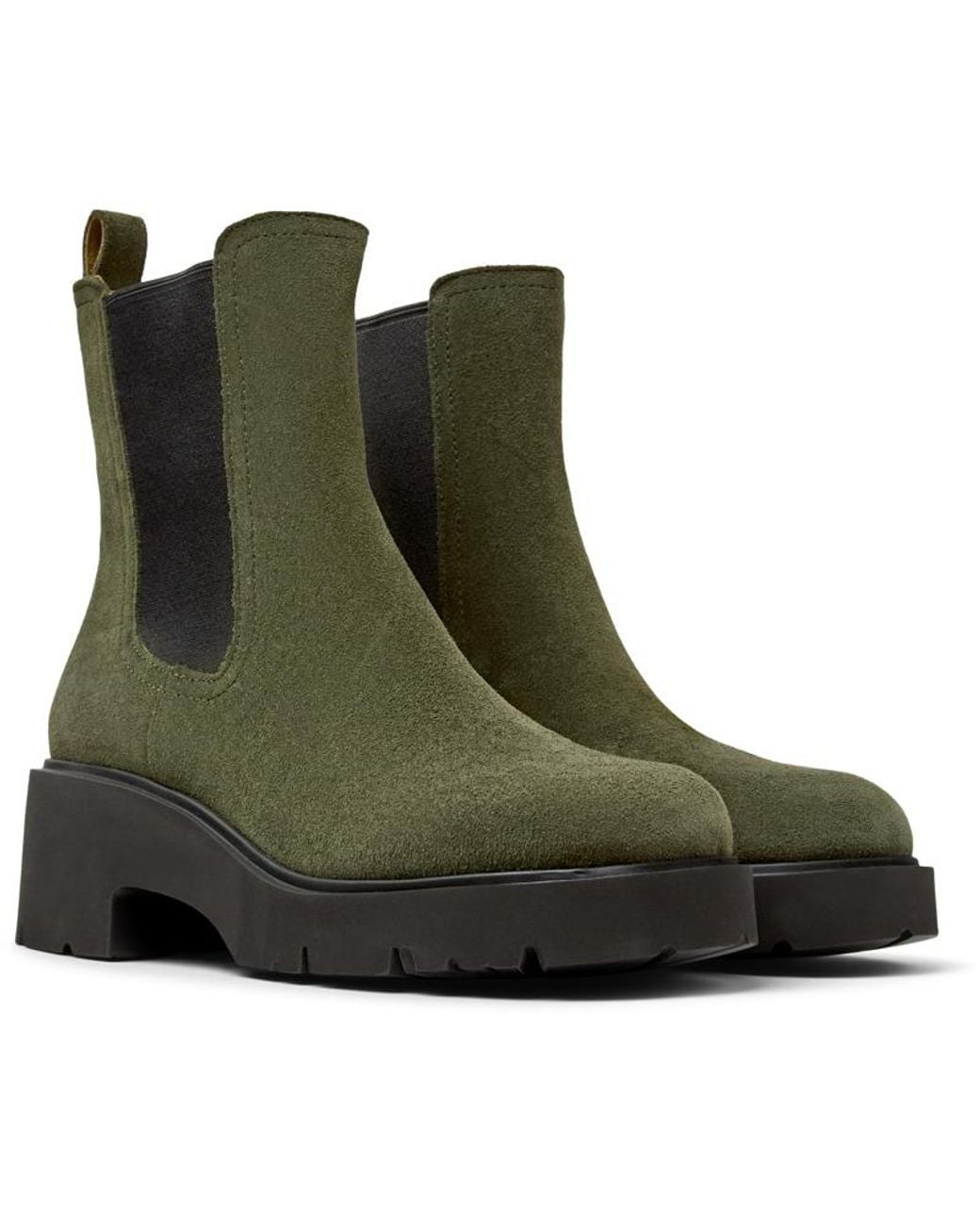 Camper Green Chelsea Boots