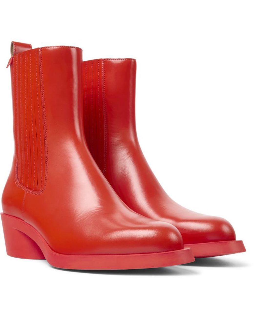 Camper Red Chelsea Boots 'Bonnie'