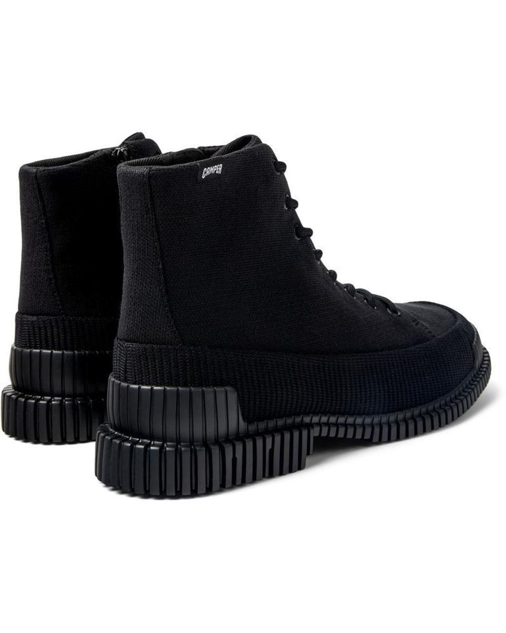 Camper Black Pix Combat Boot for men