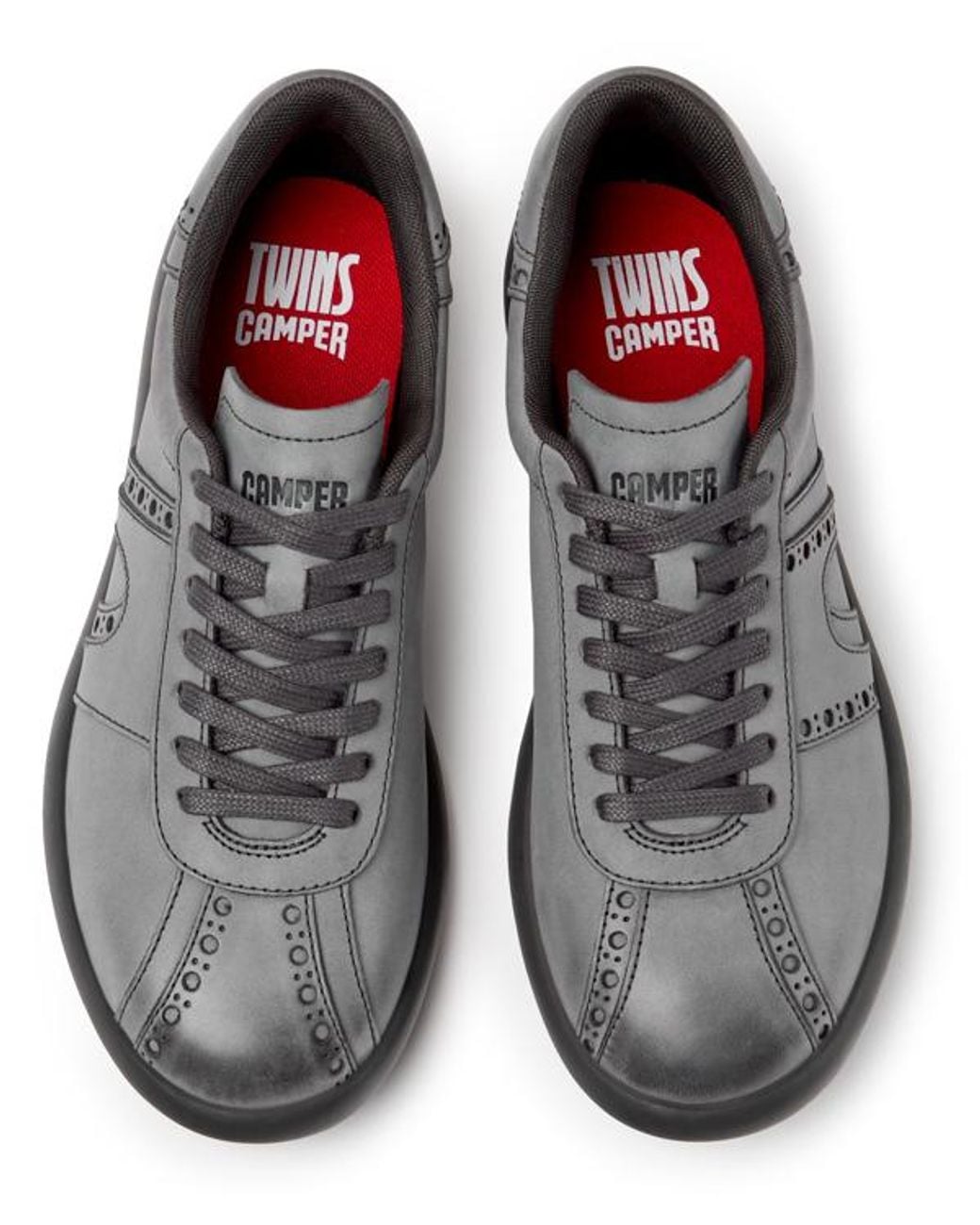 Camper Gray Twins Low-Top Sneakers