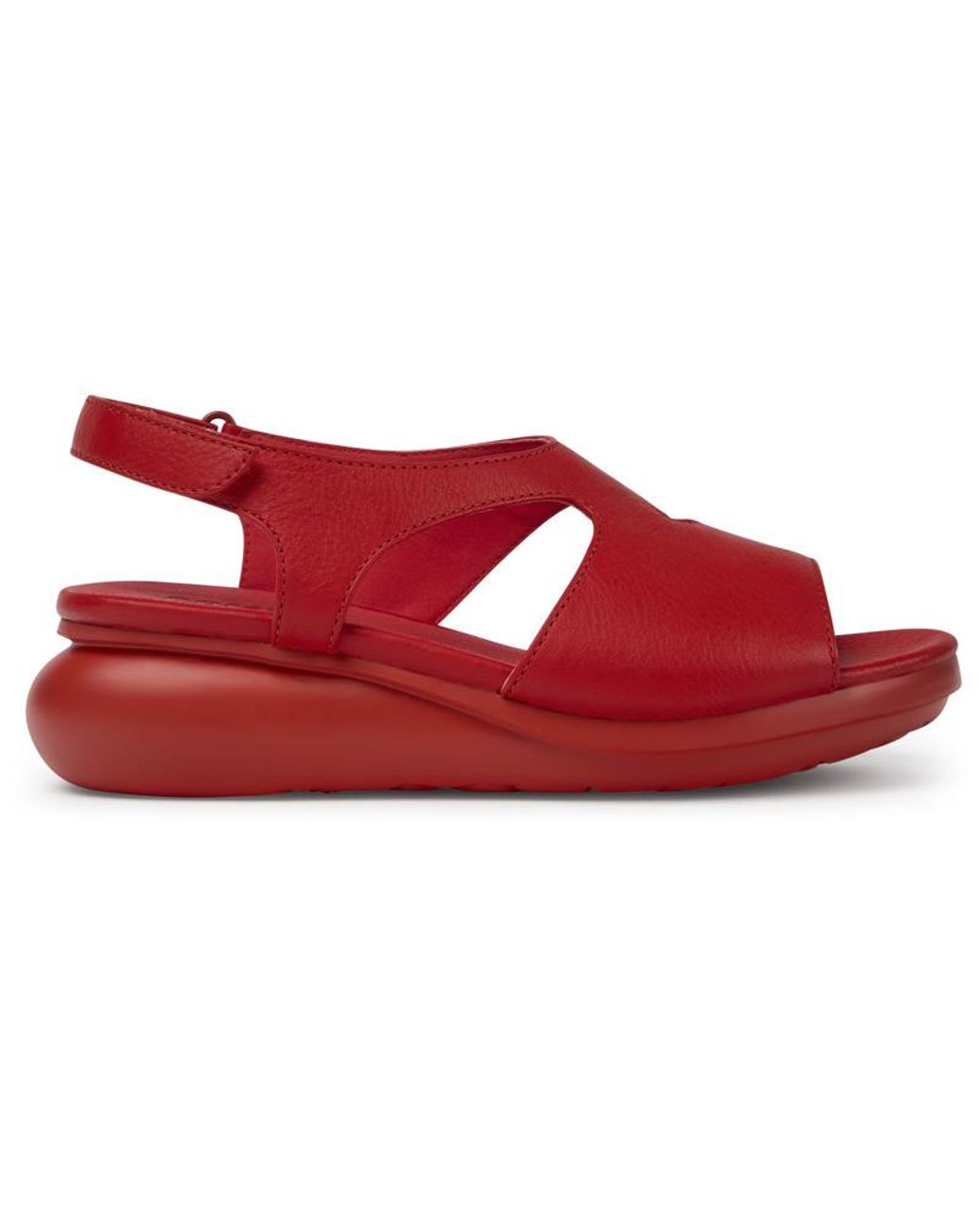Camper Red Leather Sandals