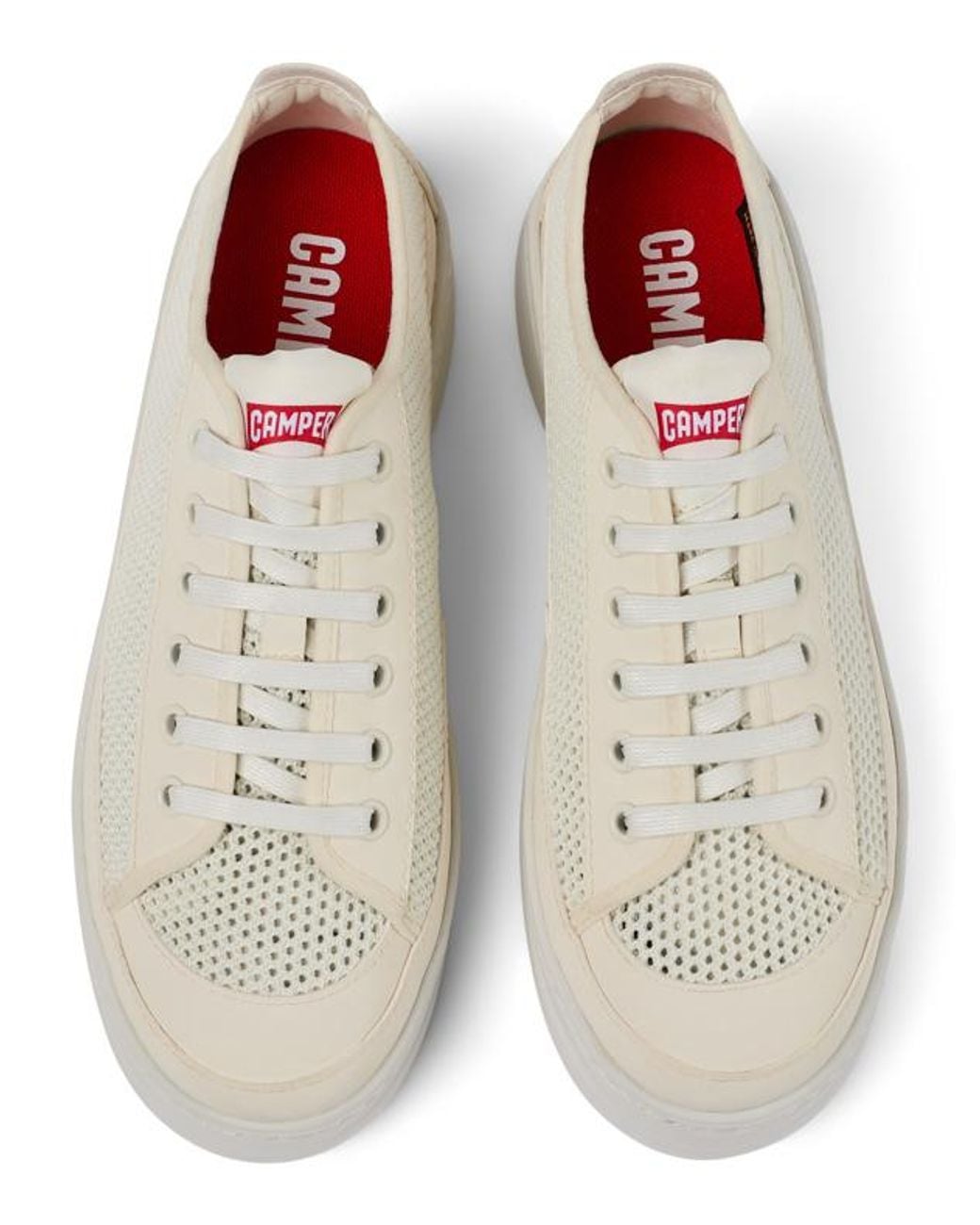 Camper White Strobel Breathable Mesh Sneakers