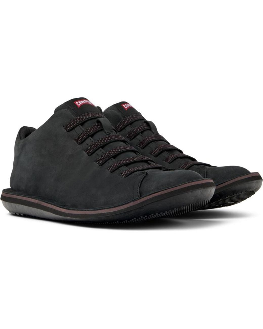 Camper Black Leather Ankle Boots for men
