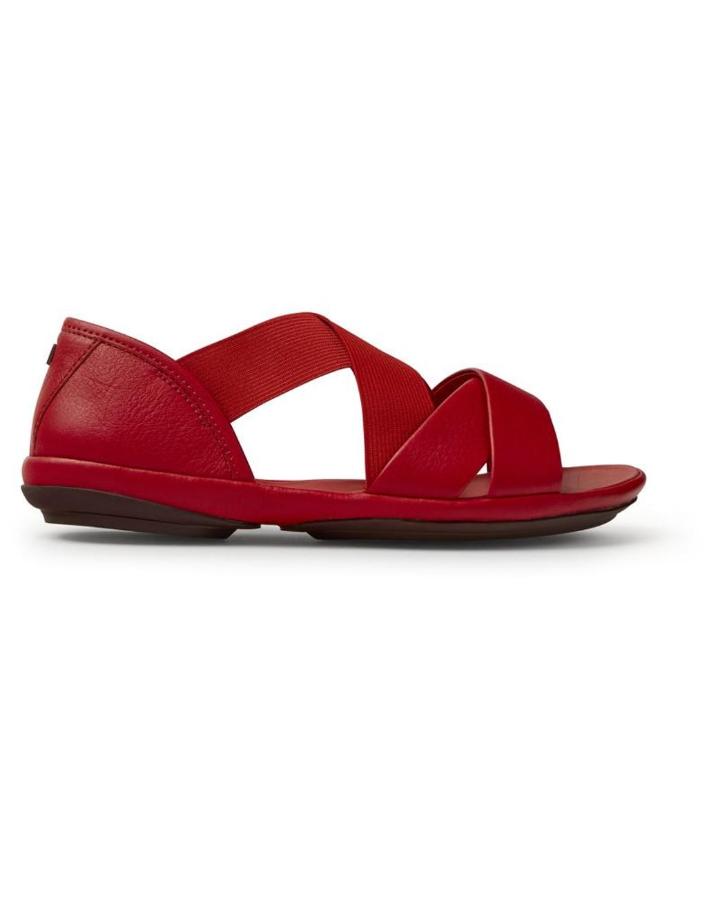 Camper Red Leather Sandals