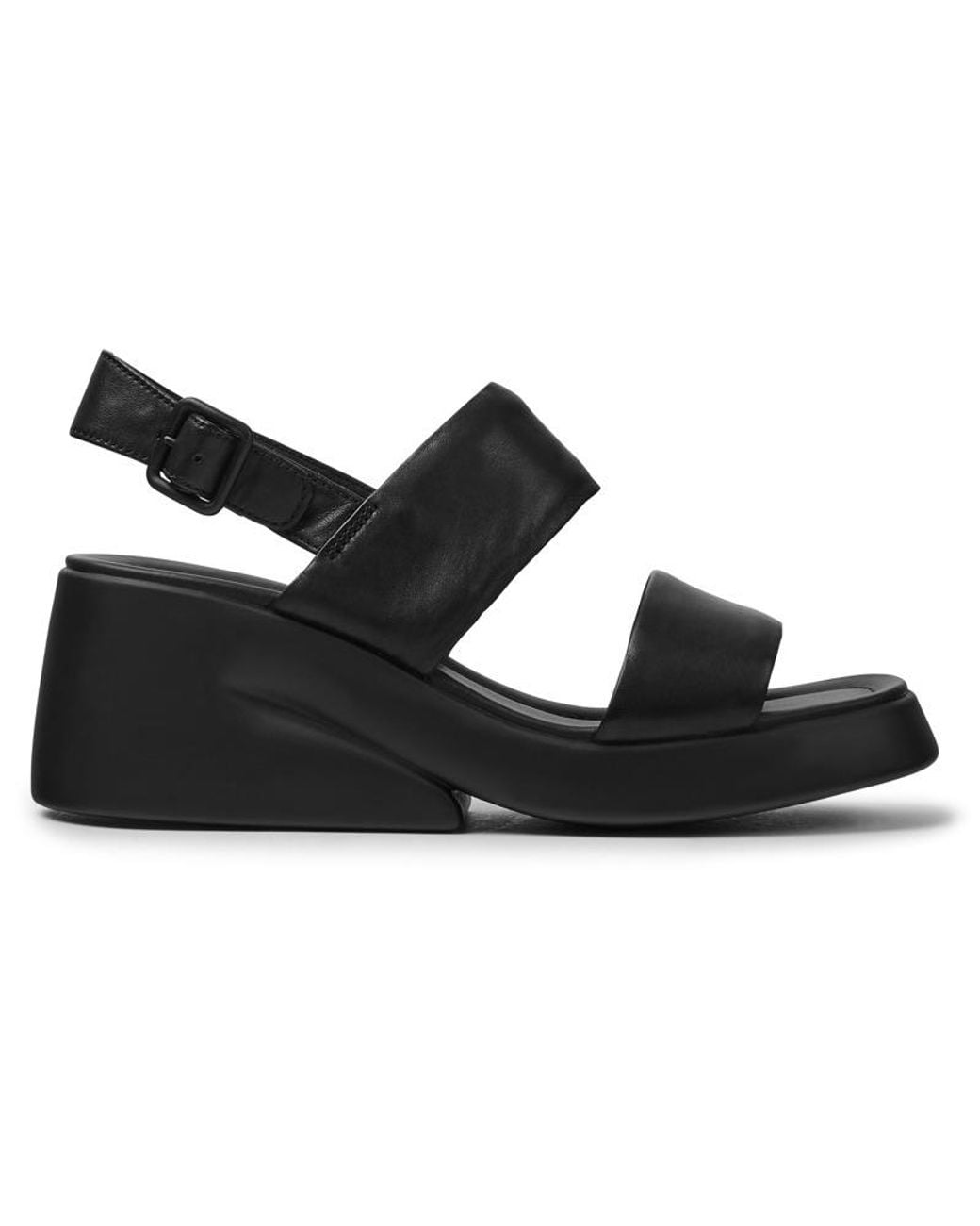 Camper Black Leather Sandals