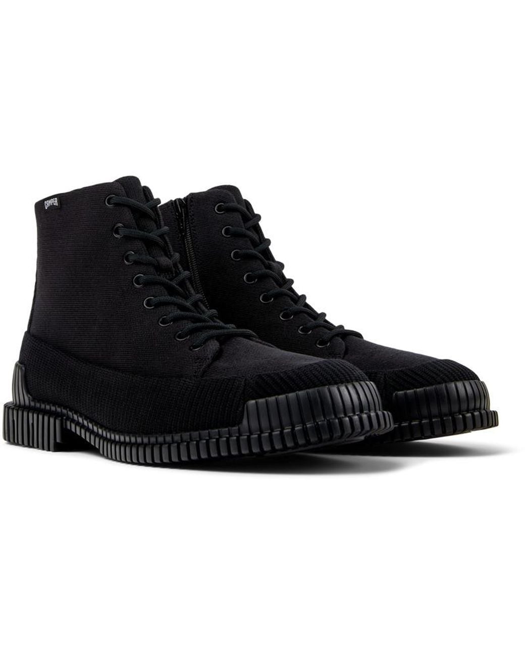 Camper Black Pix Combat Boot for men