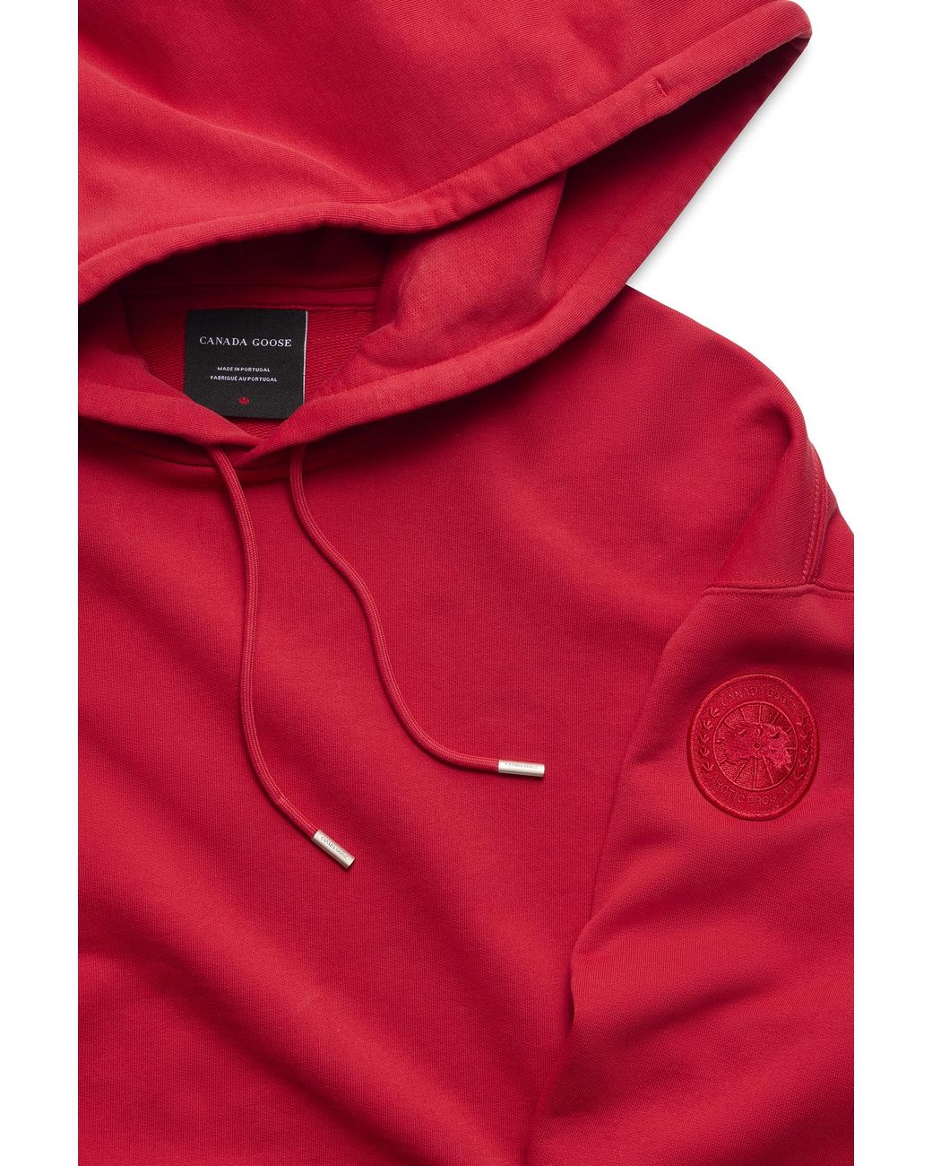 Canada Goose Red Rove Hoodie Tonal Disc for men