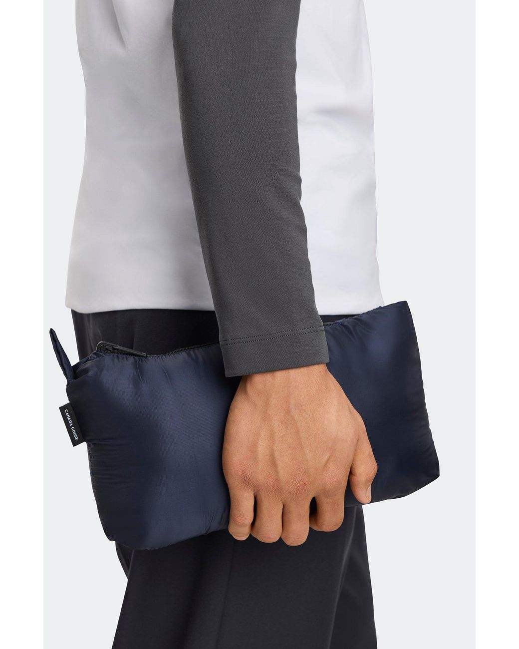 Canada Goose Blue Stratus Hoodie Tonal Disc for men