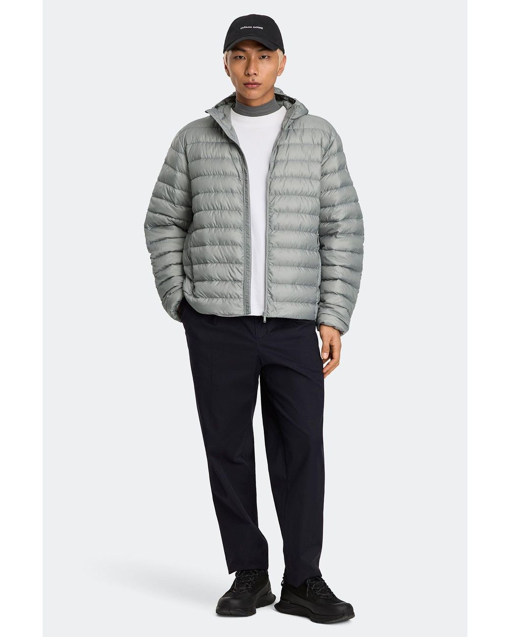Canada Goose Gray Stratus Hoodie Tonal Disc for men