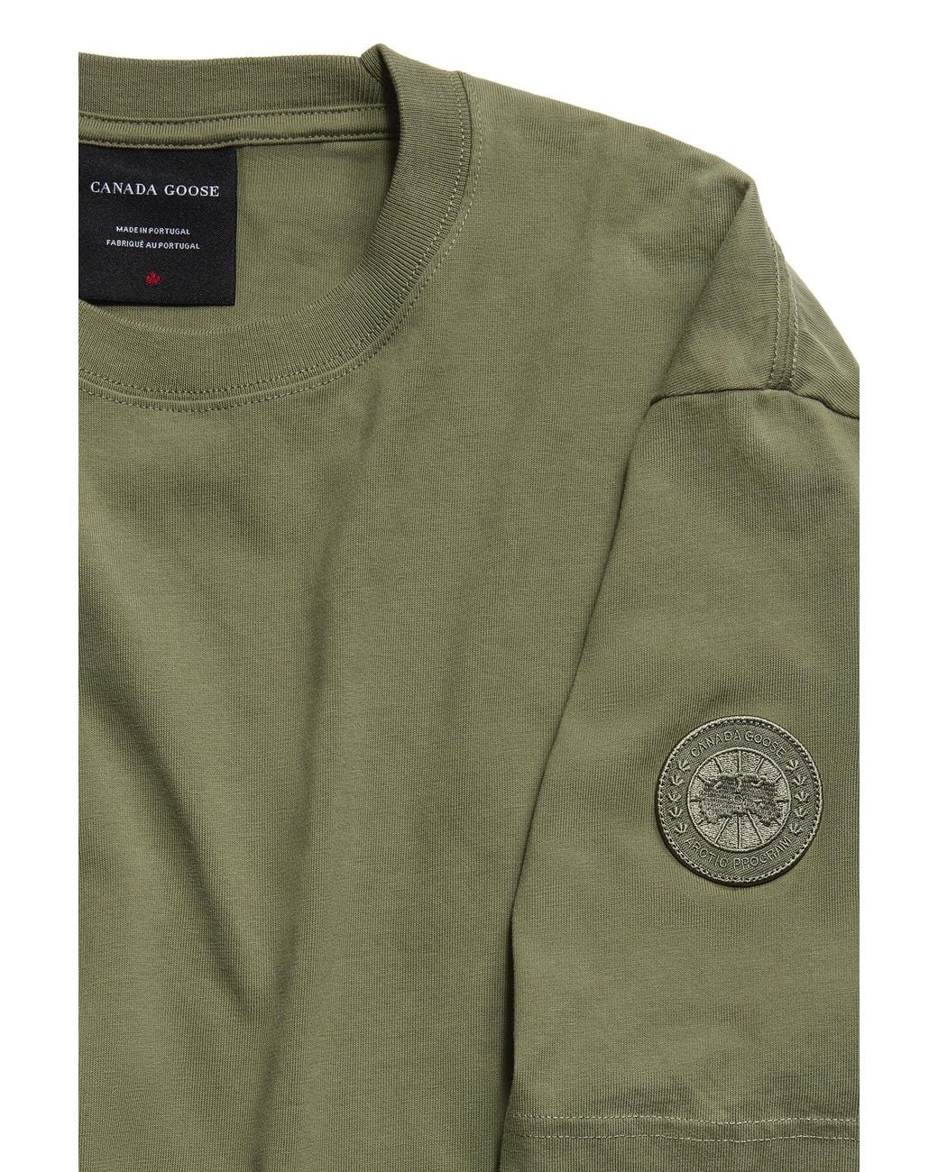 Canada Goose Green Novo T-Shirt Tonal Disc for men