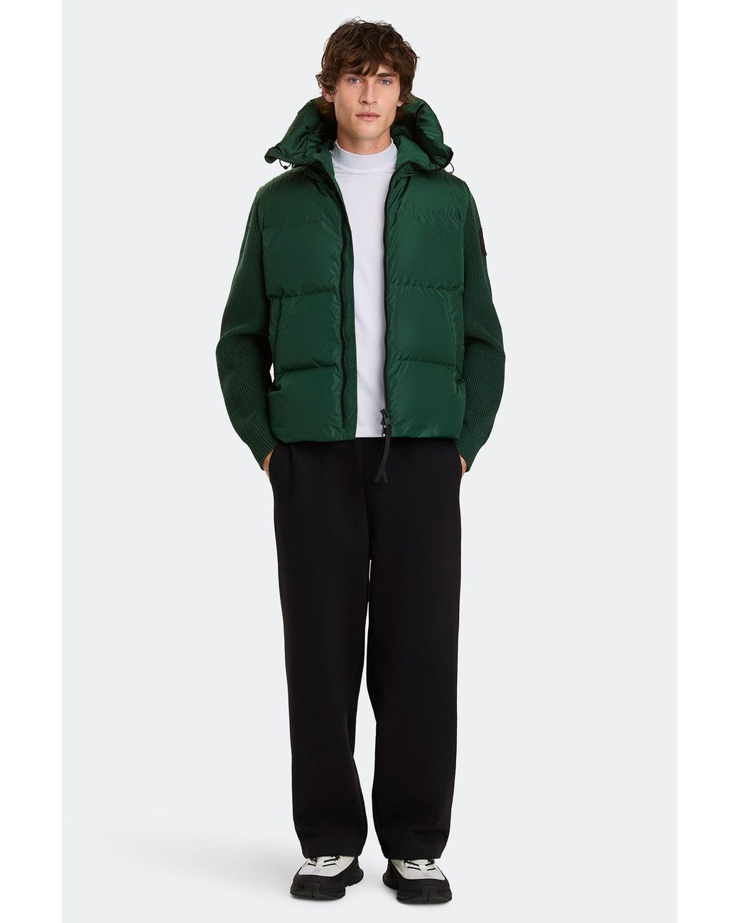 Canada Goose Green Hybridge Grove Knit Hoodie for men