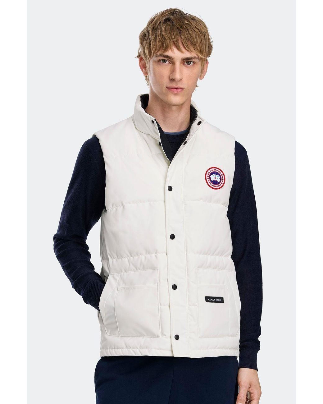 Canada Goose Blue Freestyle Crew Pbi Vest for men