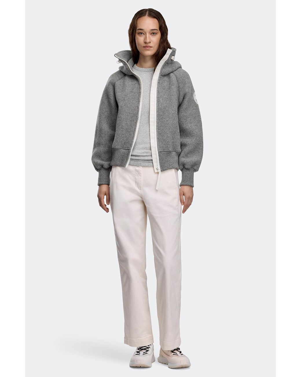 Canada Goose Gray Chilliwack Fleece Bomber Disc