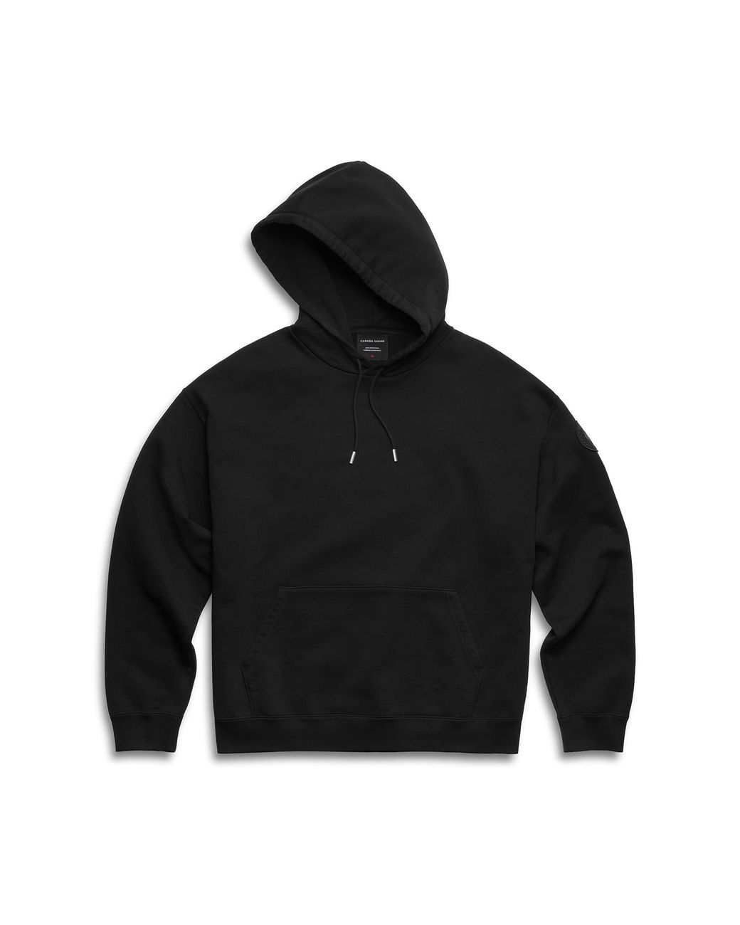 Canada Goose Black Rove Hoodie Tonal Disc for men