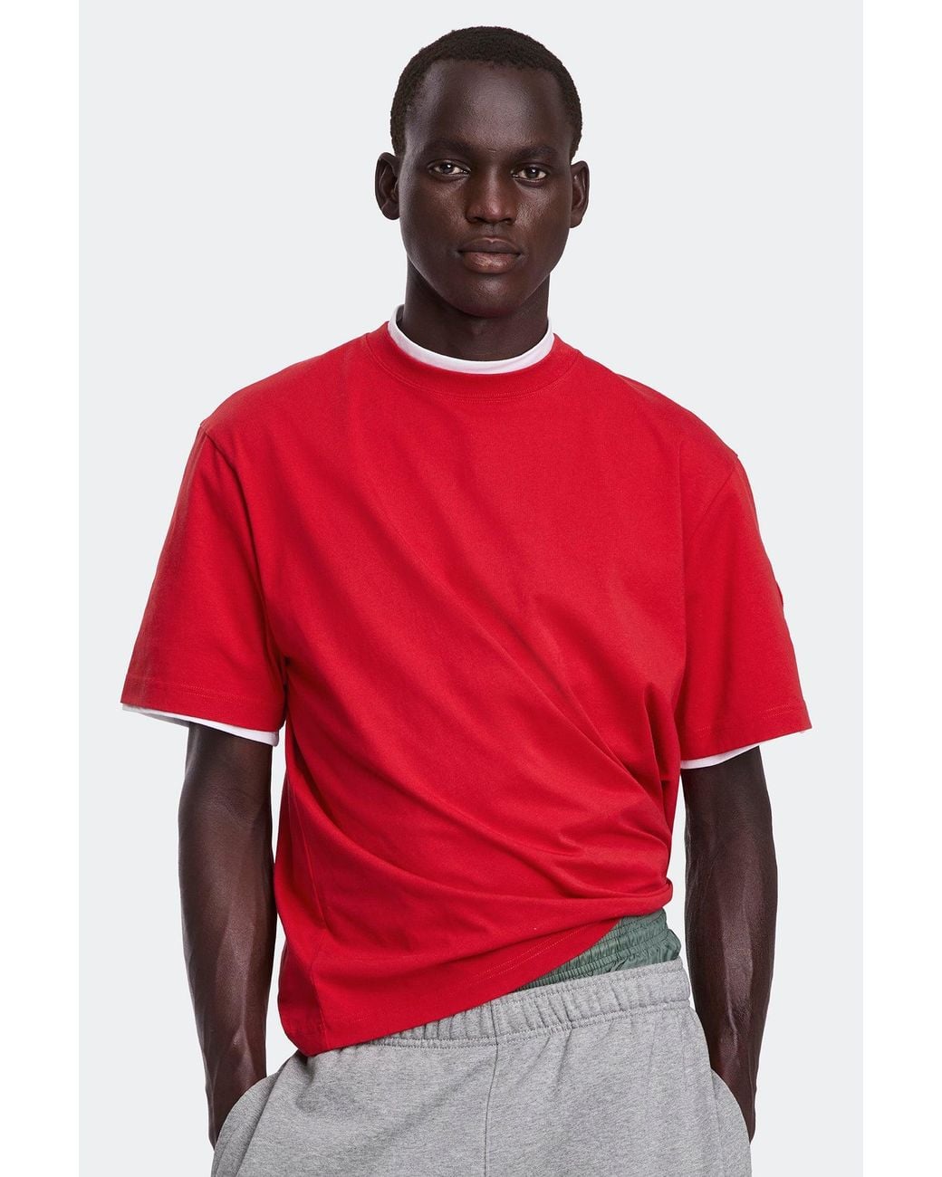 Canada Goose Red Novo T-Shirt Tonal Disc for men