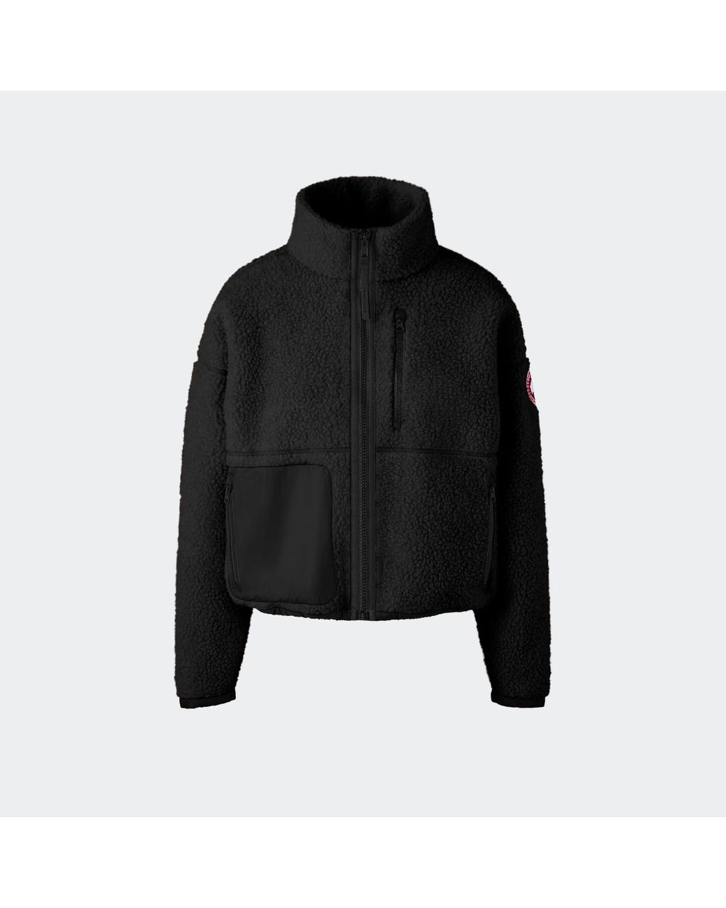 Canada Goose Simcoe Zip Up Fleece Sweater in Black | Lyst
