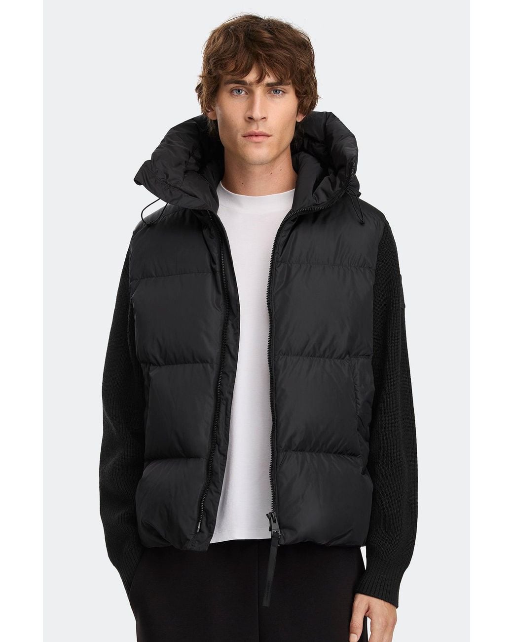 Canada Goose Black Hybridge Grove Knit Hoodie for men