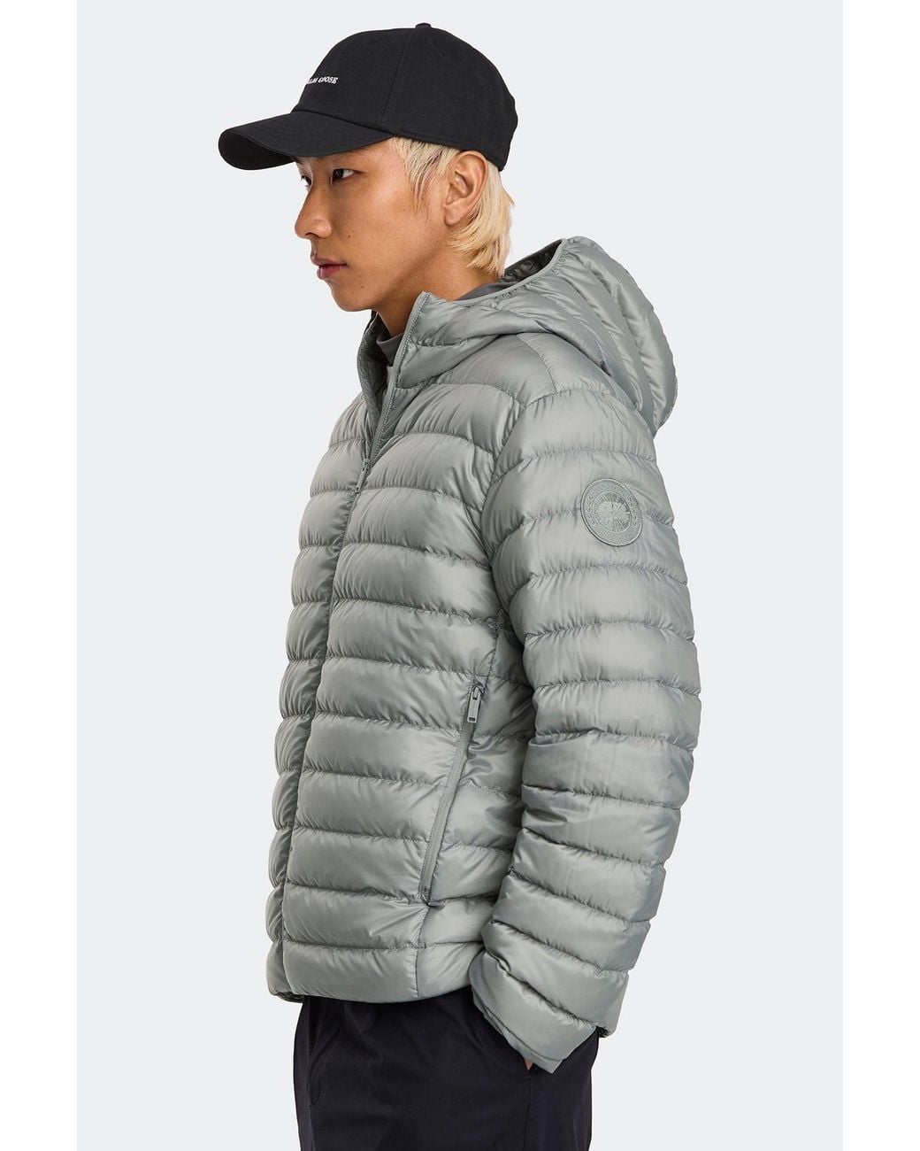 Canada Goose Gray Stratus Hoodie Tonal Disc for men