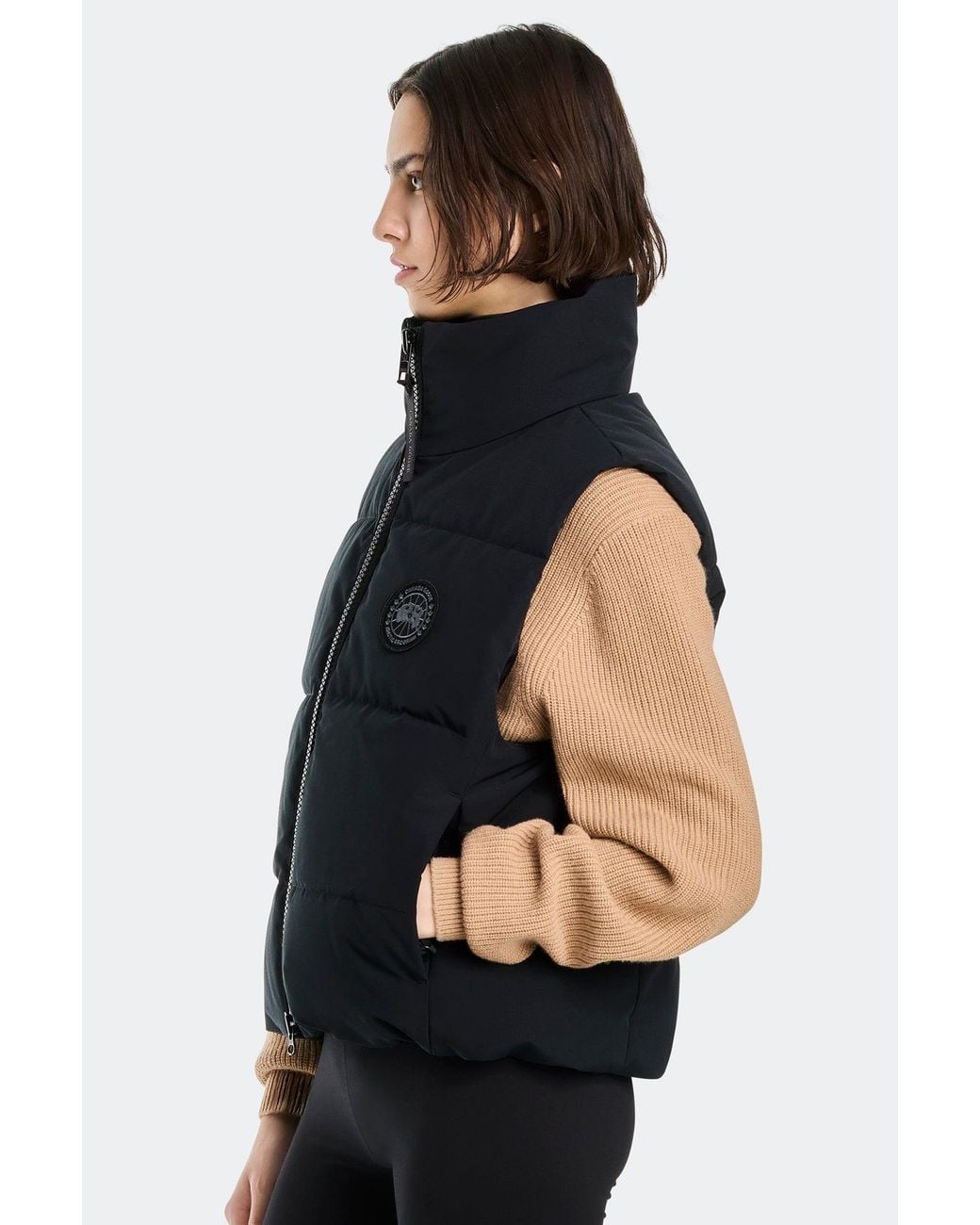 Canada Goose Black Grandview Cropped Vest Disc