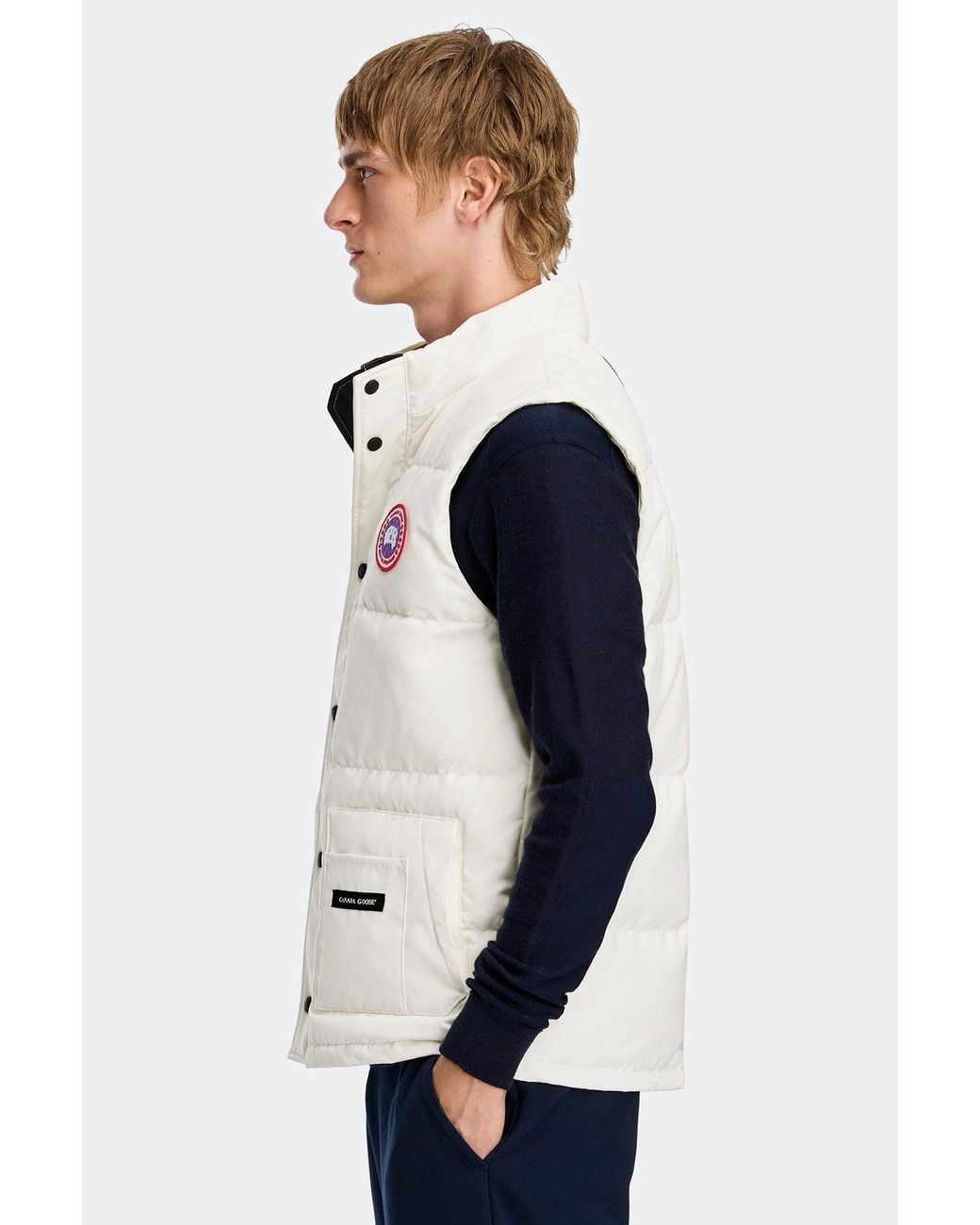 Canada Goose Blue Freestyle Crew Pbi Vest for men