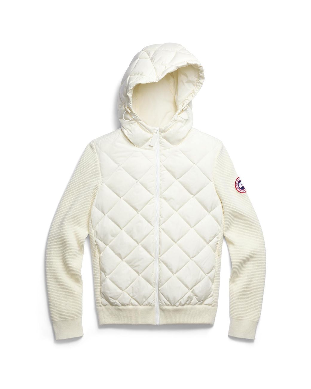 Canada Goose Natural Hybridge Quilted Knit Hoodie