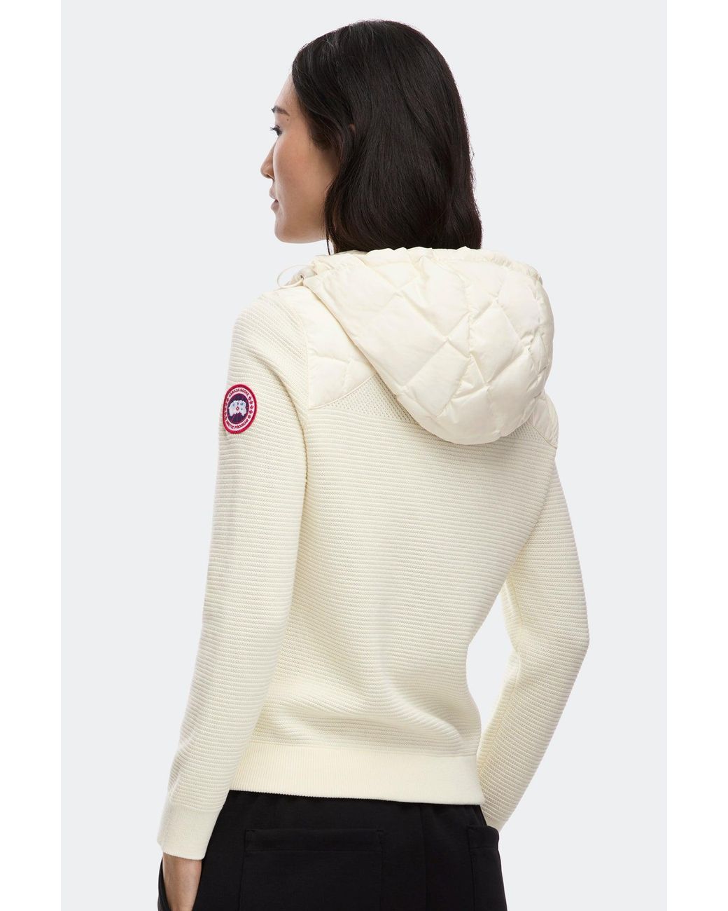 Canada Goose Natural Hybridge Quilted Knit Hoodie