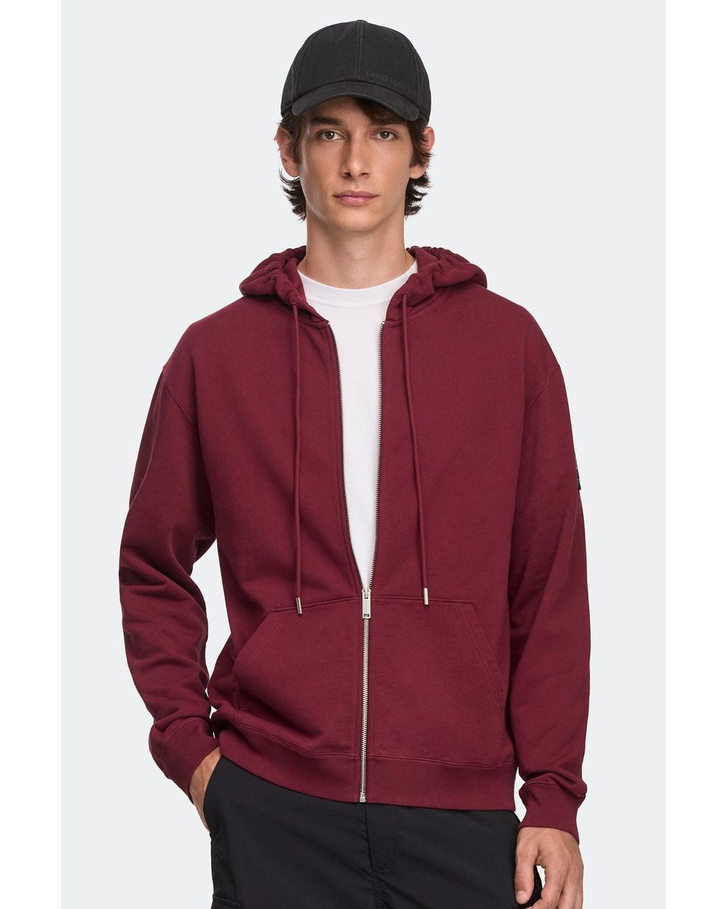 Canada Goose Red Loon Full Zip Hoodie Disc for men