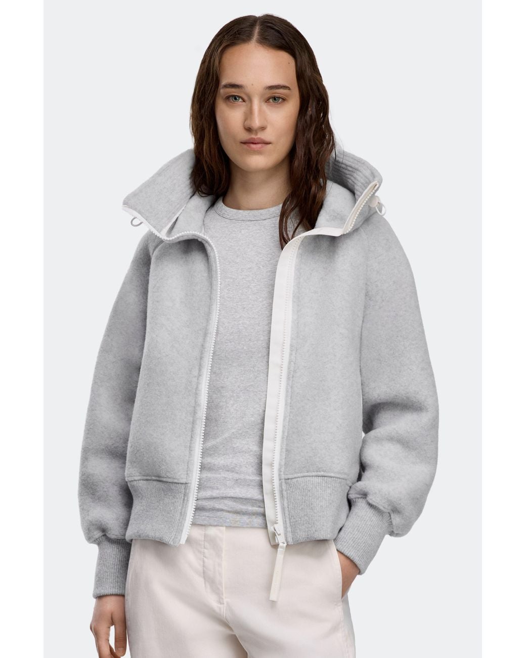 Canada Goose Gray Chilliwack Fleece Bomber Disc
