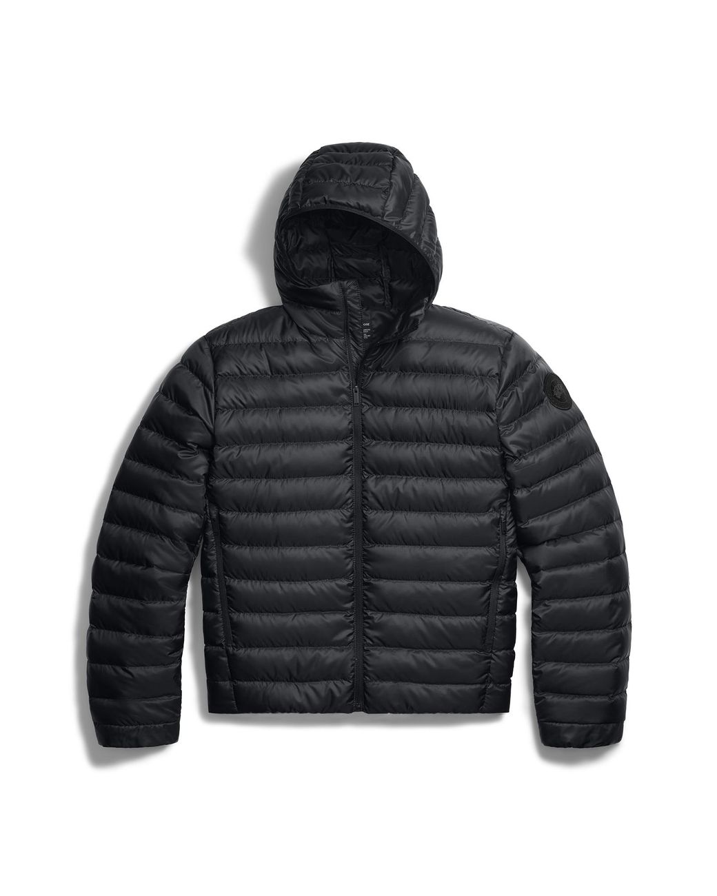 Canada Goose Black Stratus Hoodie Tonal Disc for men
