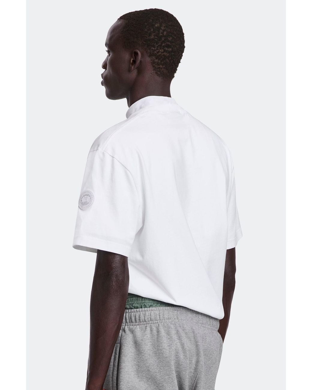 Canada Goose White Novo T-Shirt Tonal Disc for men