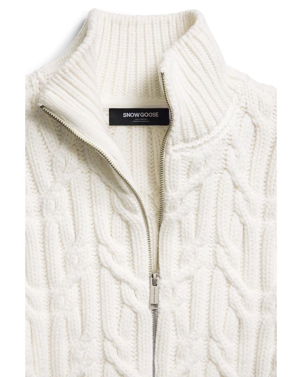 Canada Goose White Reese Full Zip Cardigan