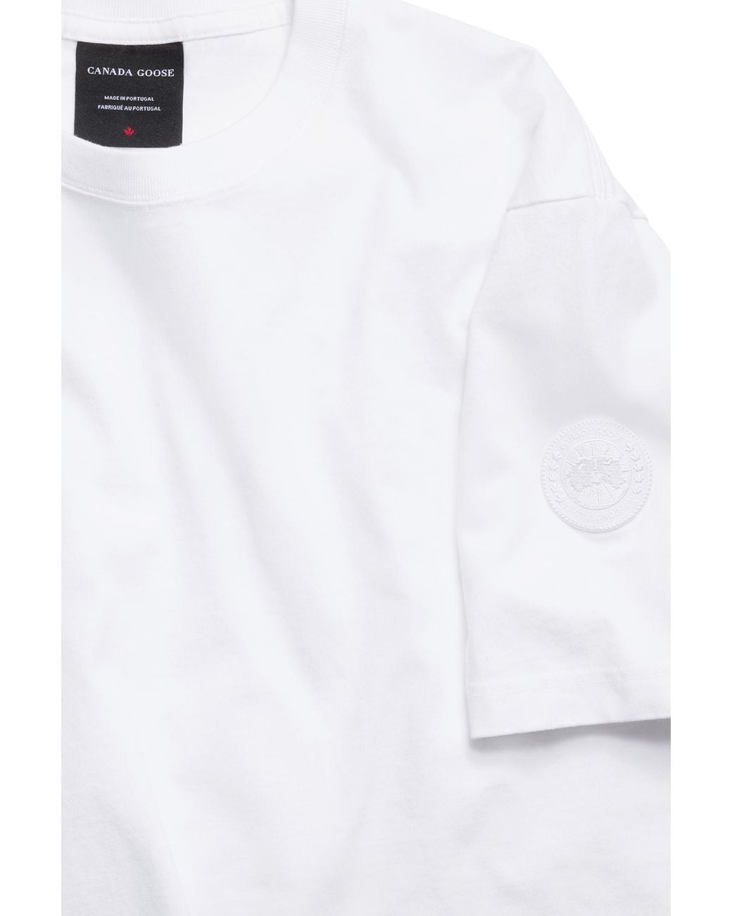 Canada Goose White Novo T-Shirt Tonal Disc for men